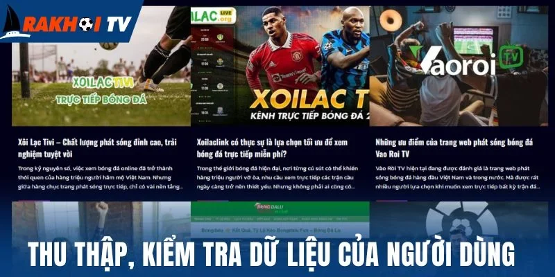Thu thập, kiểm tra dữ liệu của người dùng 