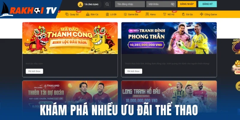 Khám phá nhiều ưu đãi thể thao