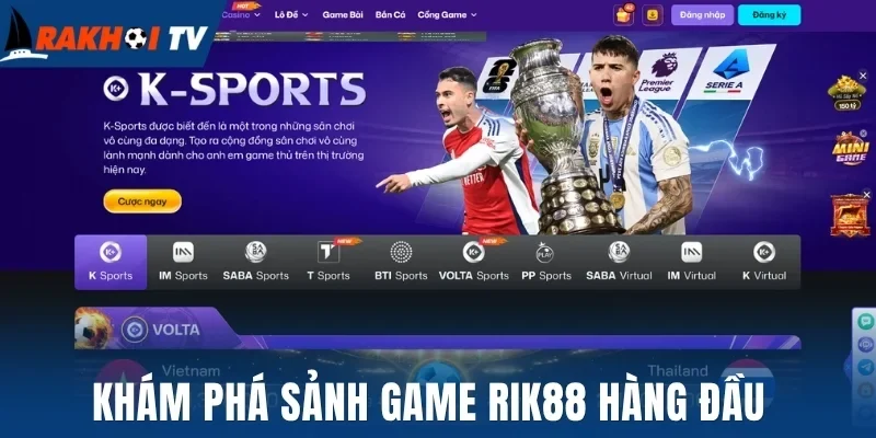 Khám phá sảnh game Rik88 hàng đầu 